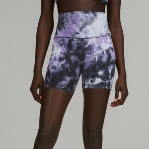 lululemon Align High-Rise Short 6" Diamond Dye Pastel Blue Dark Lavender